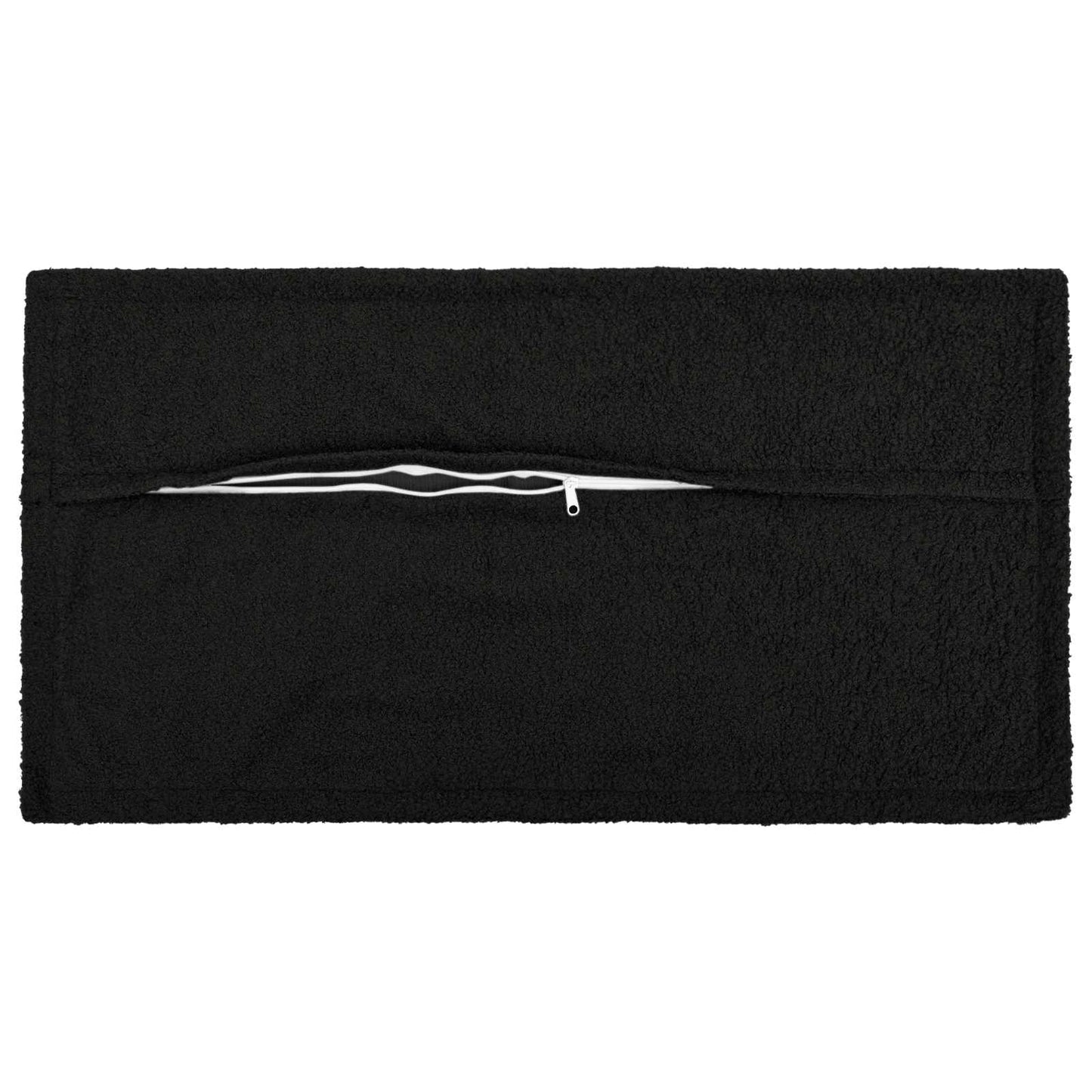 Cushion Cover 12 pcs HOUTEN Black 40 x 80 cm Bouclé
