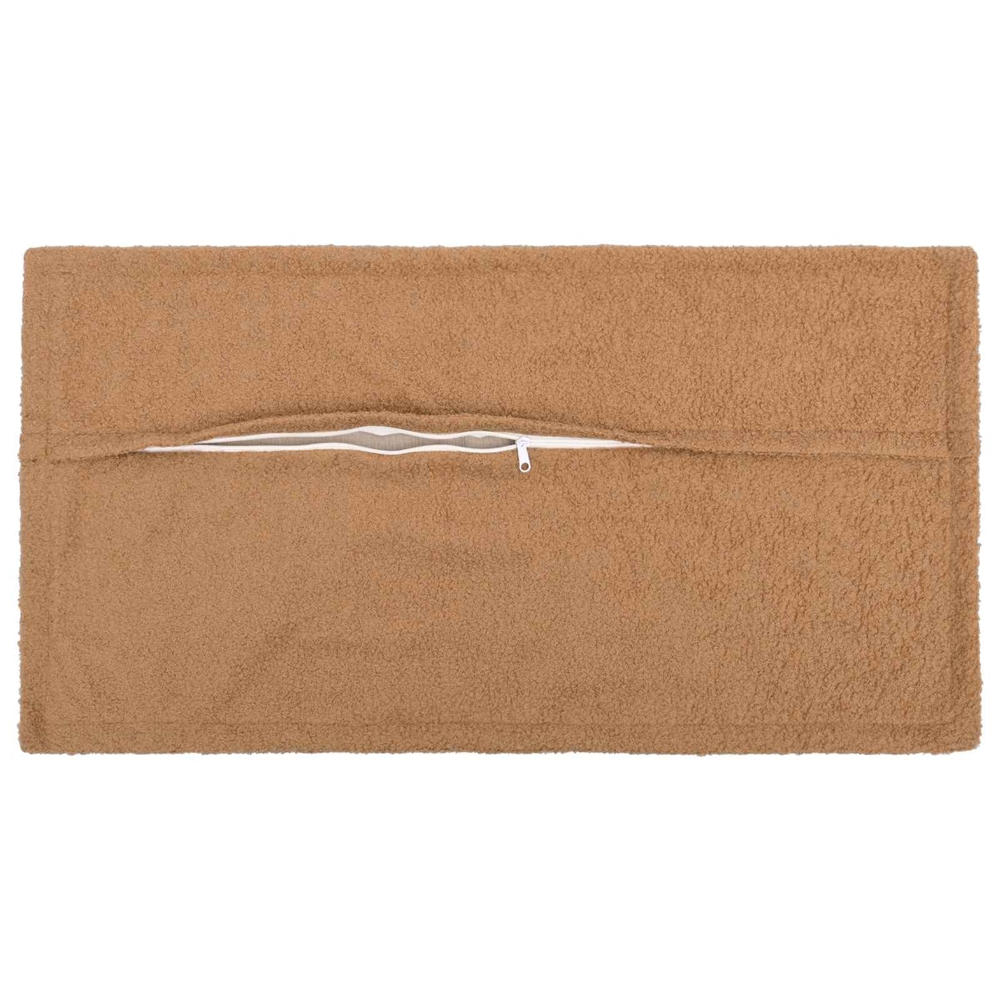 Cushion Cover 12 pcs HOUTEN Beige 40 x 80 cm Bouclé
