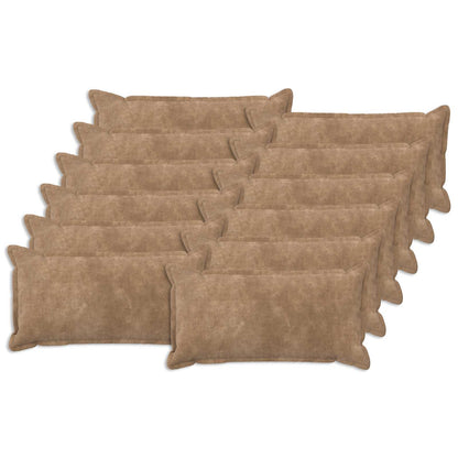 Cushion Cover 12 pcs HOUTEN Taupe 40 x 80 cm Microfiber Fleece