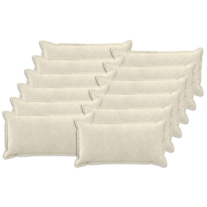 Cushion Cover 12 pcs HOUTEN Cream 40 x 80 cm Microfiber Fleece
