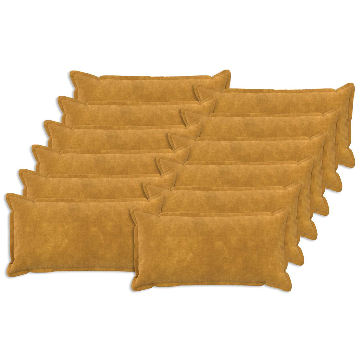 Cushion Cover 12 pcs HOUTEN Yellow 40 x 80 cm Microfiber Fleece