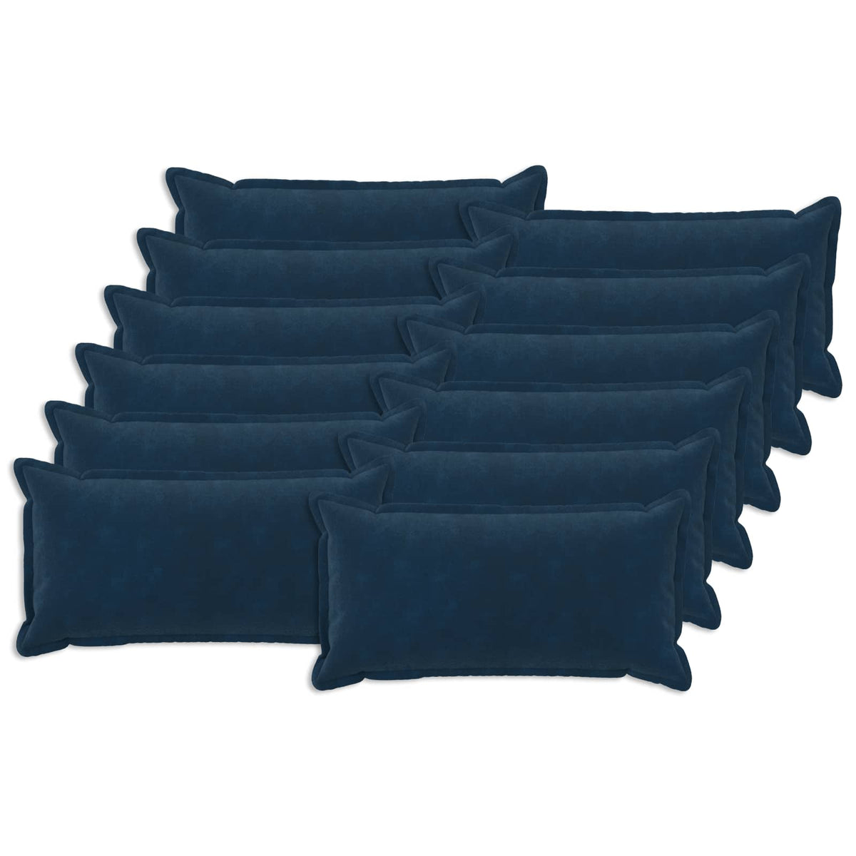 Cushion Cover 12 pcs HOUTEN Blue 40 x 80 cm Microfiber Fleece