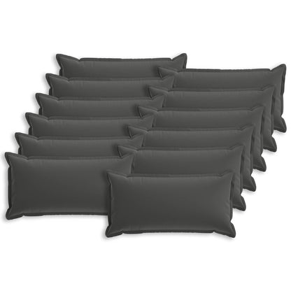 Cushion Cover 12 pcs HOUTEN Anthracite 40 x 80 cm Polyester