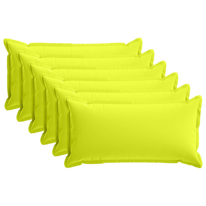 Cushion Cover 6 pcs HOUTEN Bright Green 40 x 80 cm Polyester