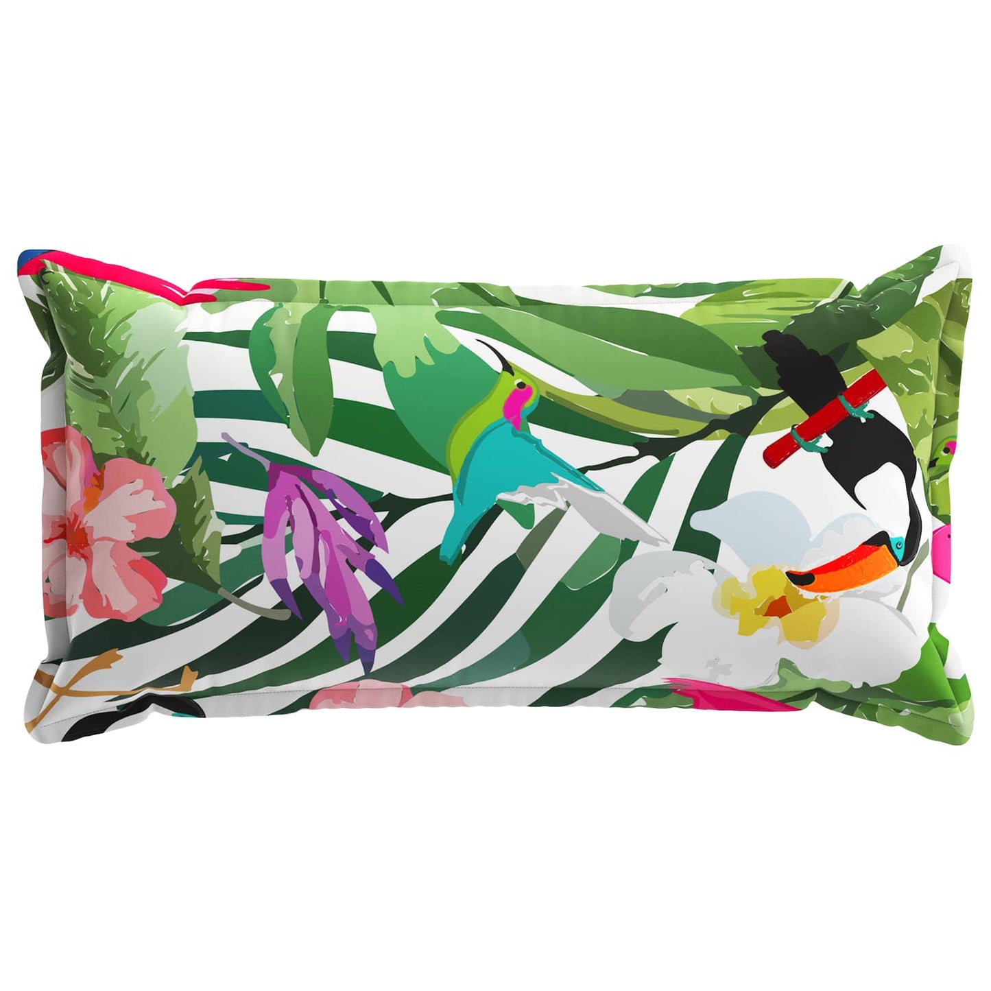 Cushion Cover 6 pcs HOUTEN Black 40 x 80 cm Polyester