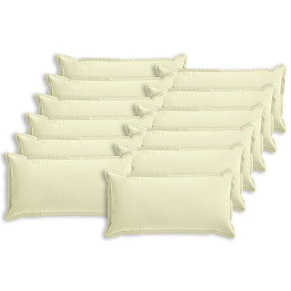 Cushion Cover 12 pcs HOUTEN Cream 40 x 80 cm Polyester