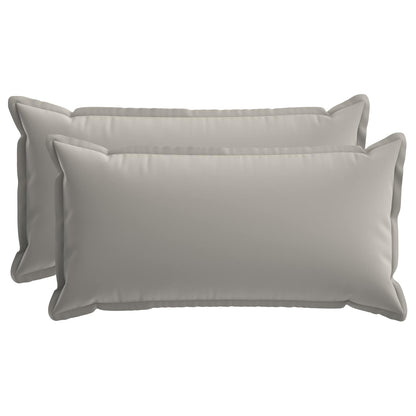 Cushion Cover 2 pcs HOUTEN Grey 40 x 80 cm Polyester