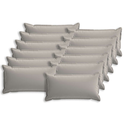 Cushion Cover 12 pcs HOUTEN Grey 40 x 80 cm Polyester