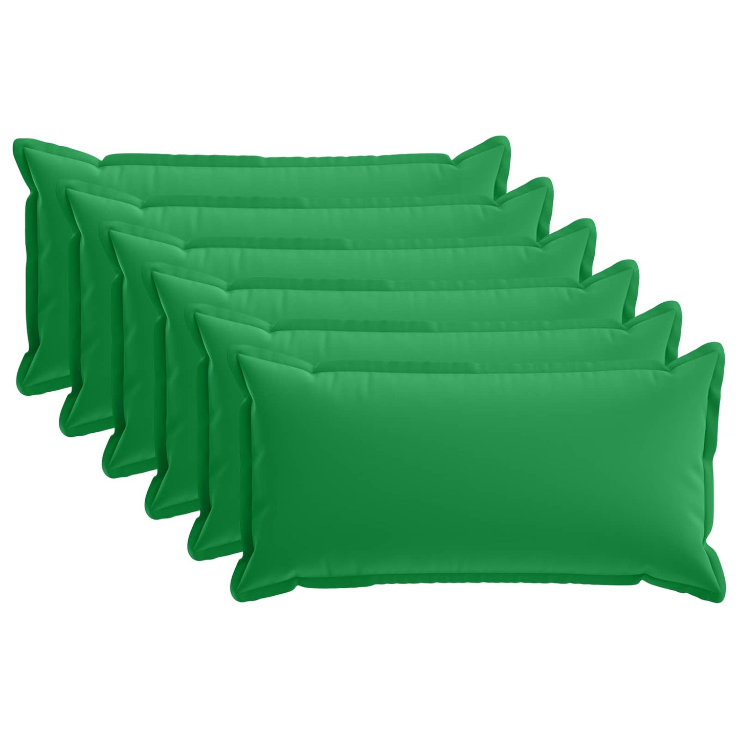 Cushion Cover 6 pcs HOUTEN Green 40 x 80 cm Polyester