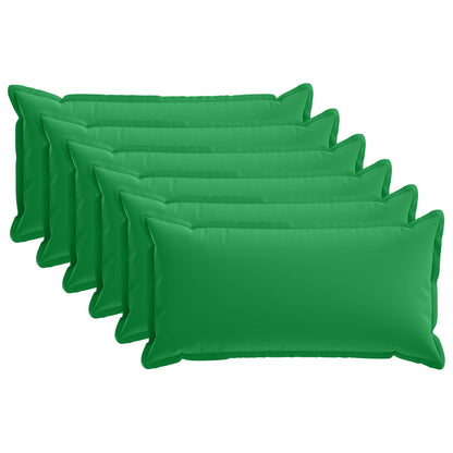 Cushion Cover 6 pcs HOUTEN Green 40 x 80 cm Polyester