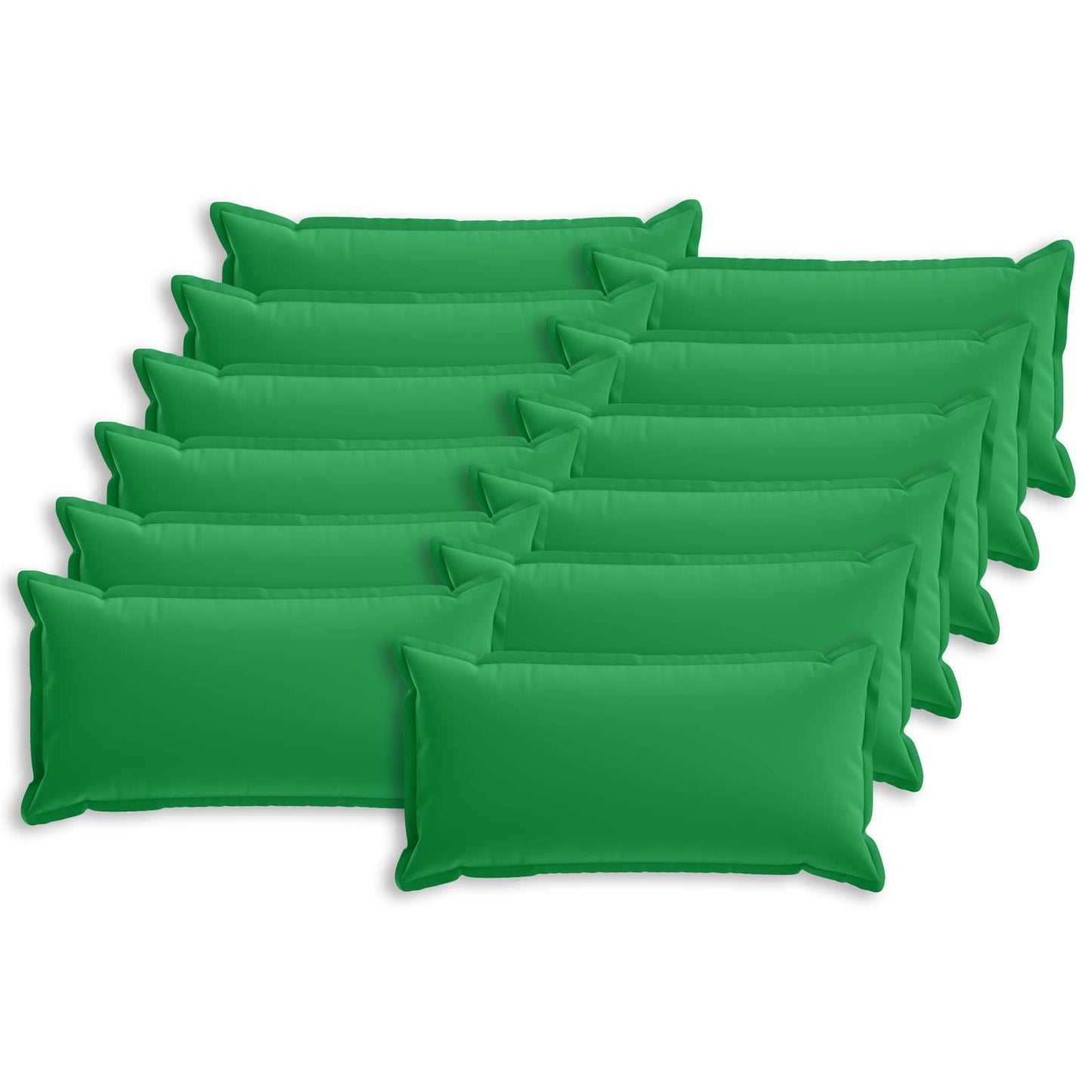 Cushion Cover 12 pcs HOUTEN Green 40 x 80 cm Polyester