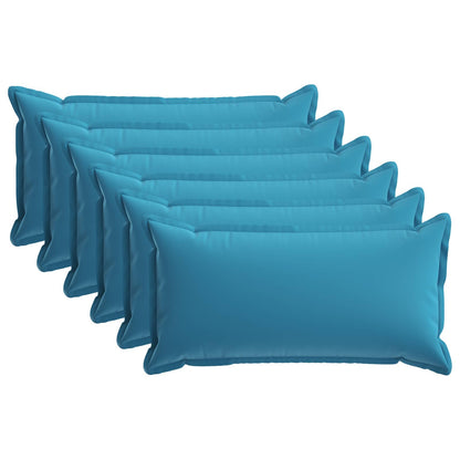 Cushion Cover 6 pcs HOUTEN Light Blue 40 x 80 cm Polyester