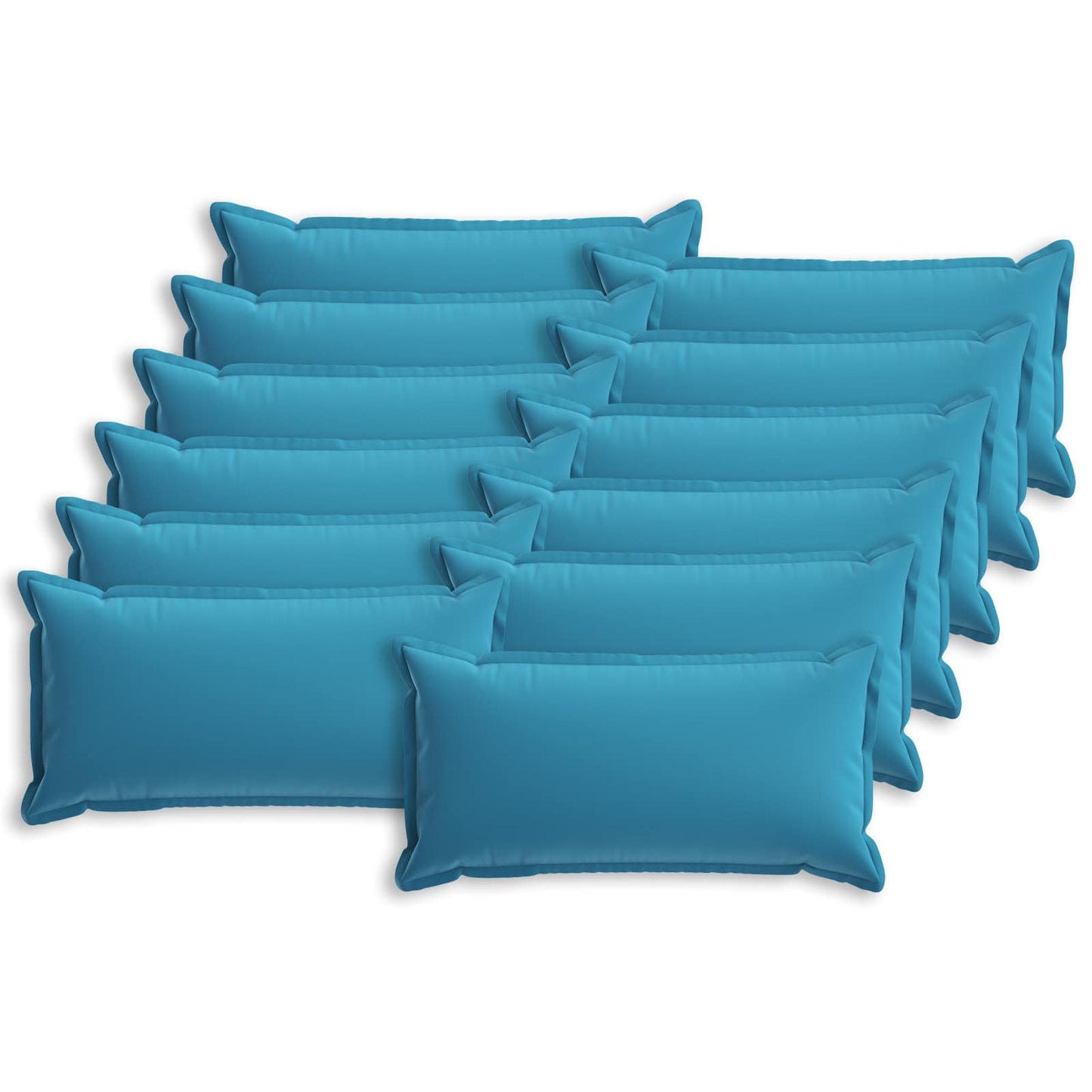 Cushion Cover 12 pcs HOUTEN Light Blue 40 x 80 cm Polyester