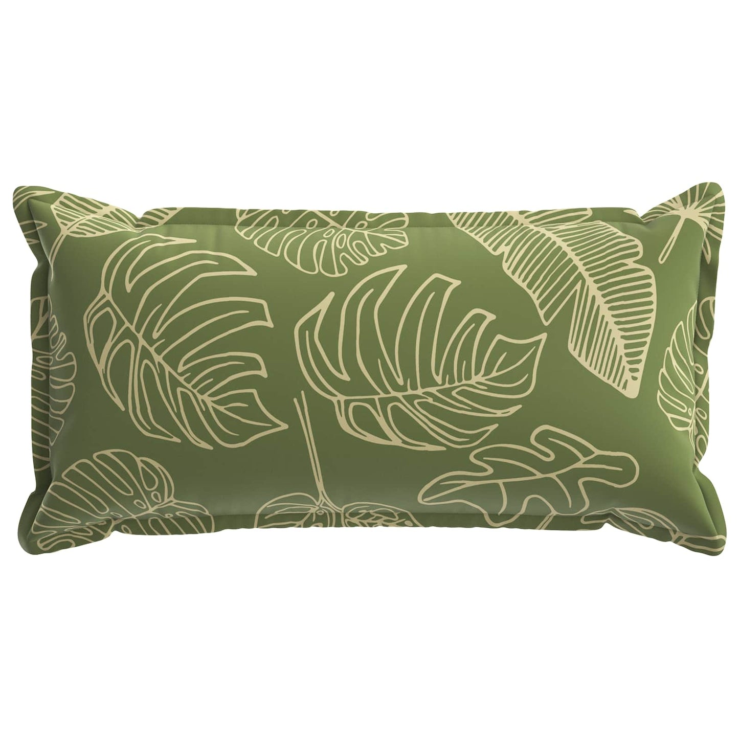Cushion Cover 2 pcs HOUTEN Leaf Design 40 x 80 cm Polyester