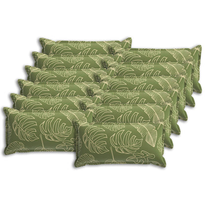 Cushion Cover 12 pcs HOUTEN Leaf Design 40 x 80 cm Polyester