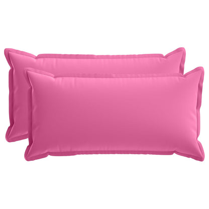 Cushion Cover 2 pcs HOUTEN Pink 40 x 80 cm Polyester