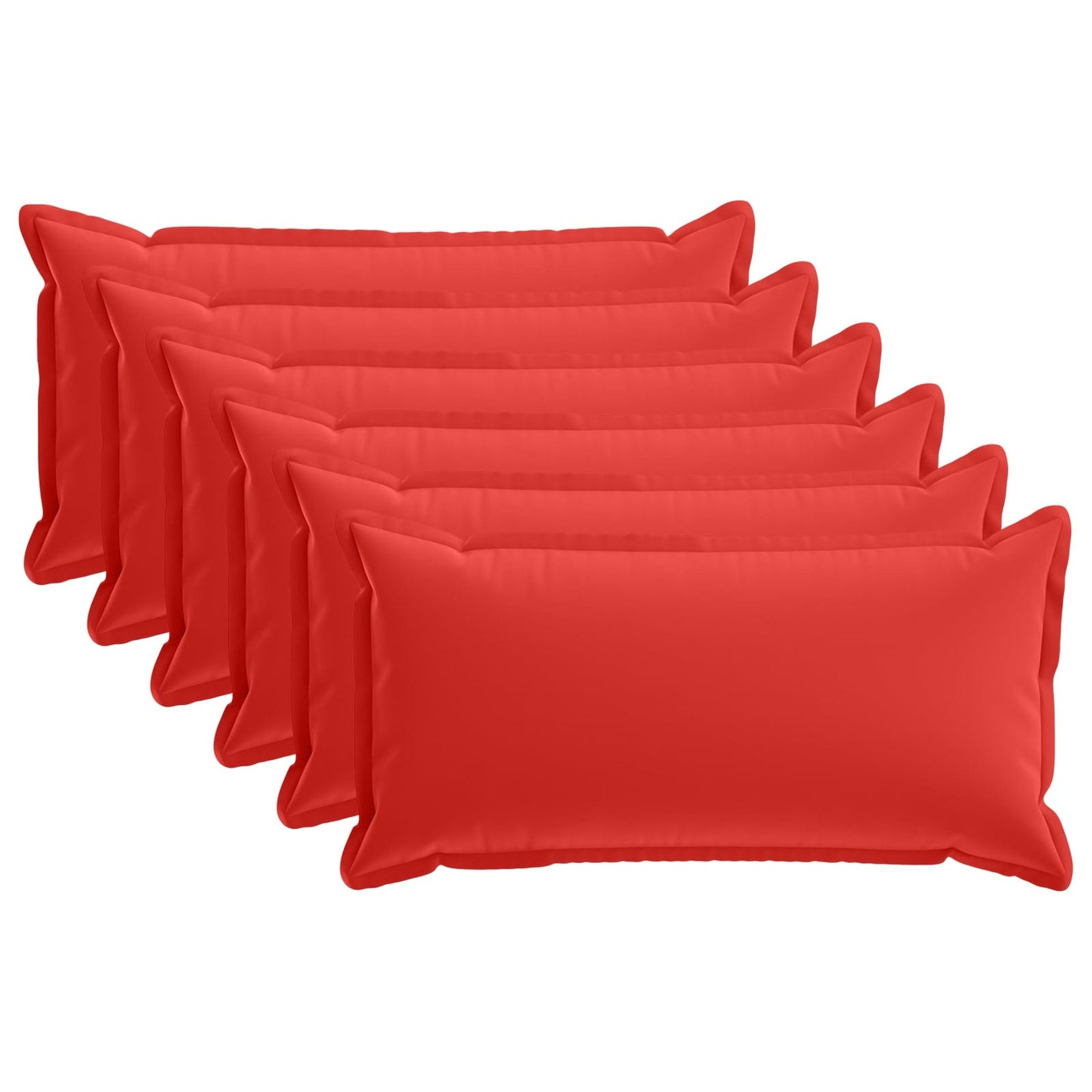 Cushion Cover 6 pcs HOUTEN Red 40 x 80 cm Polyester