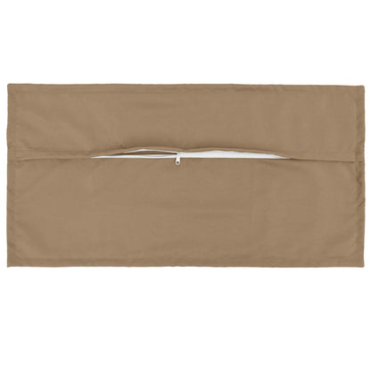 Cushion Cover 2 pcs HOUTEN Taupe 40 x 80 cm Polyester