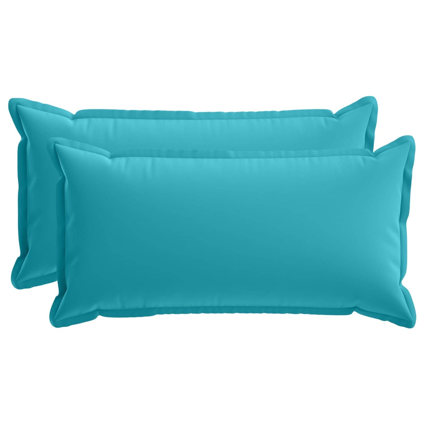 Cushion Cover 2 pcs HOUTEN Turquoise 40 x 80 cm Polyester