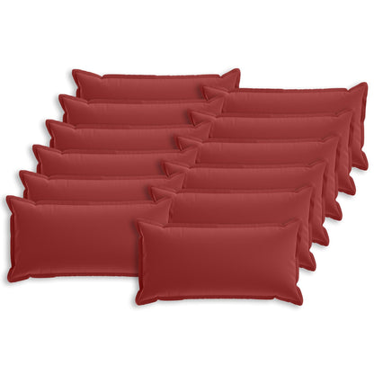 Cushion Cover 12 pcs HOUTEN Wine Red 40 x 80 cm Polyester