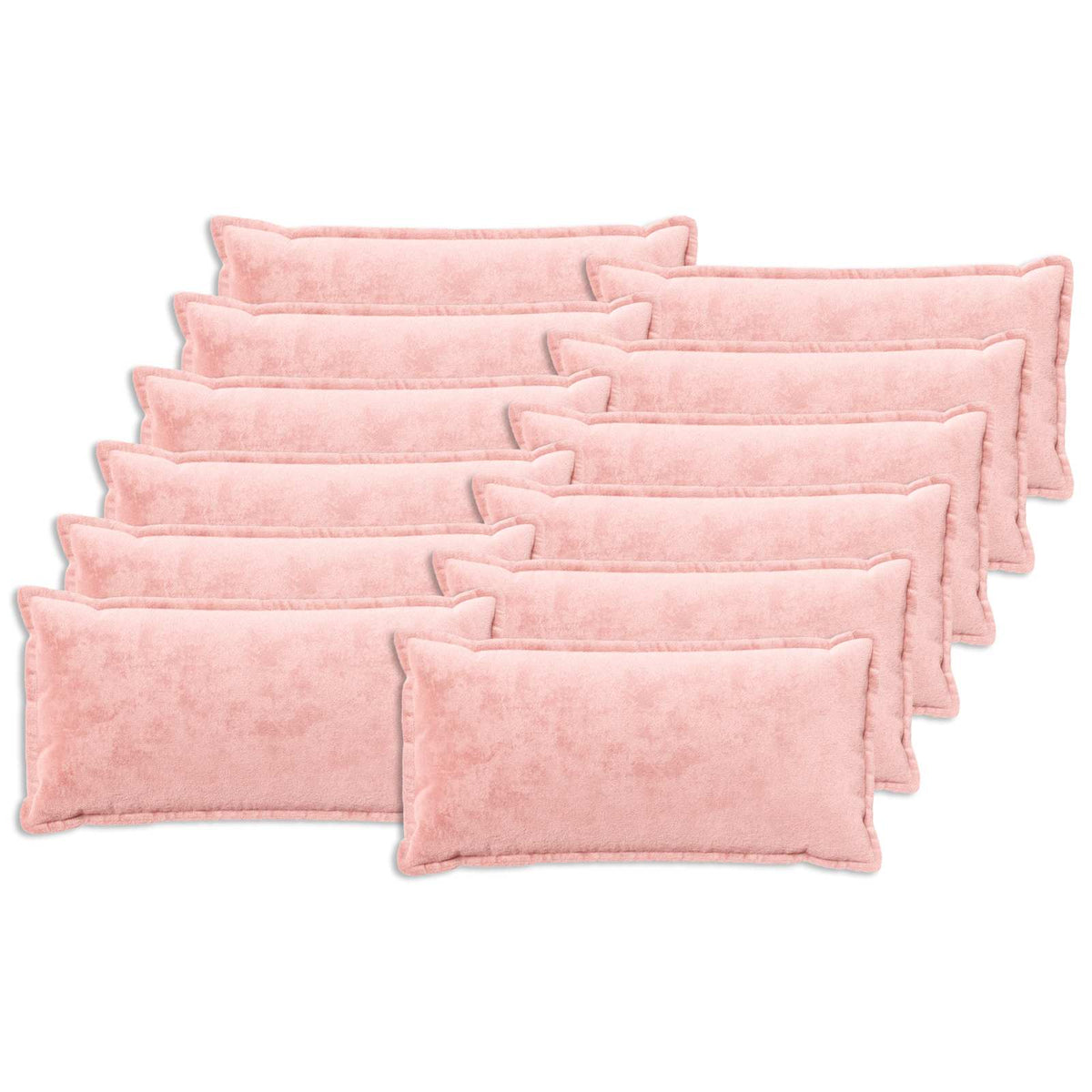 Cushion Cover 12 pcs HOUTEN Pink 40 x 80 cm Flannel