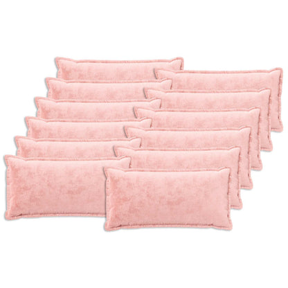 Cushion Cover 12 pcs HOUTEN Pink 40 x 80 cm Flannel