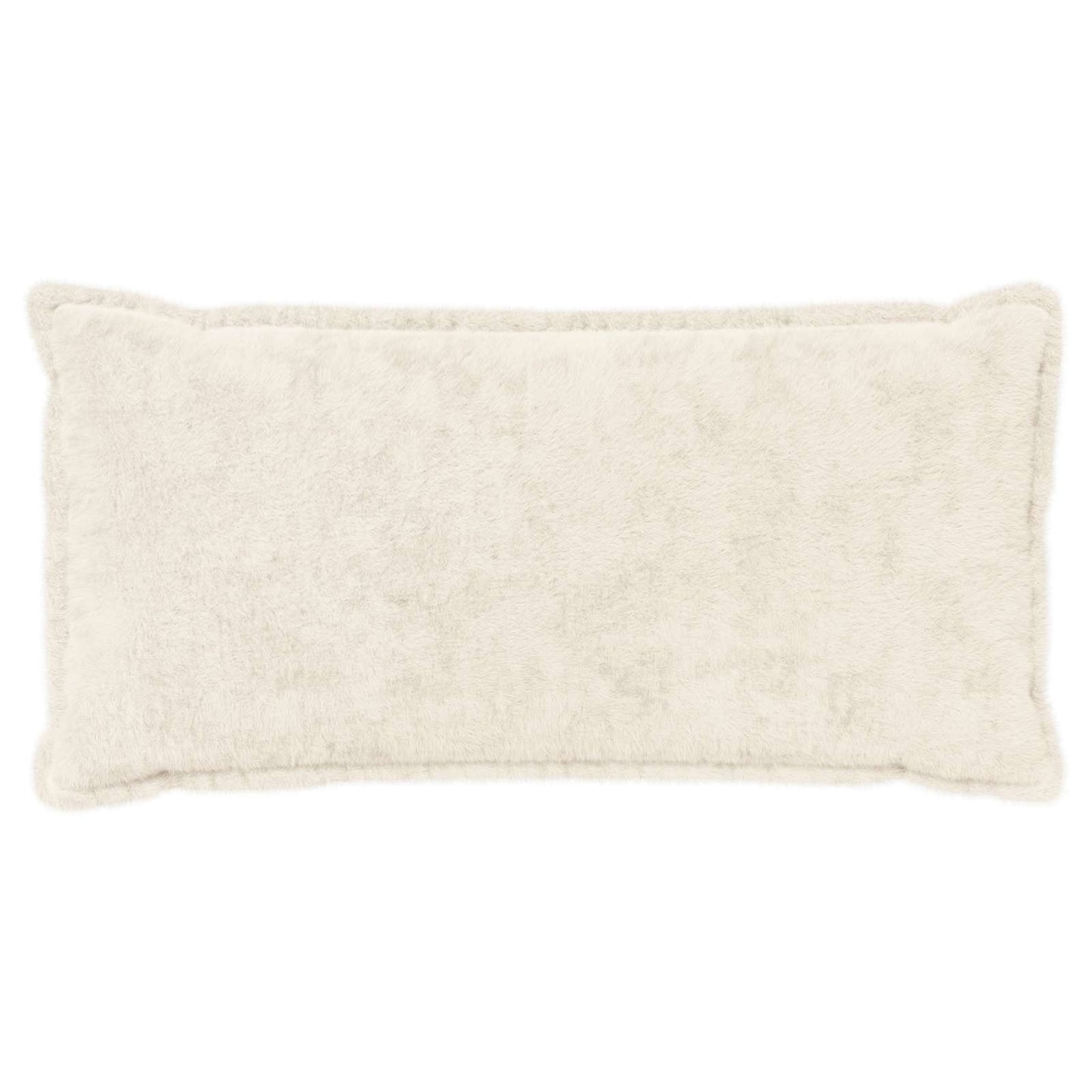 Cushion Cover 12 pcs HOUTEN White 40 x 80 cm Faux Rabbit Fur