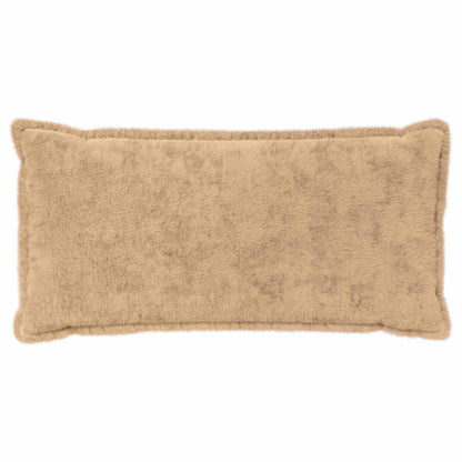 Cushion Cover 2 pcs HOUTEN Cream 40 x 80 cm Faux Rabbit Fur