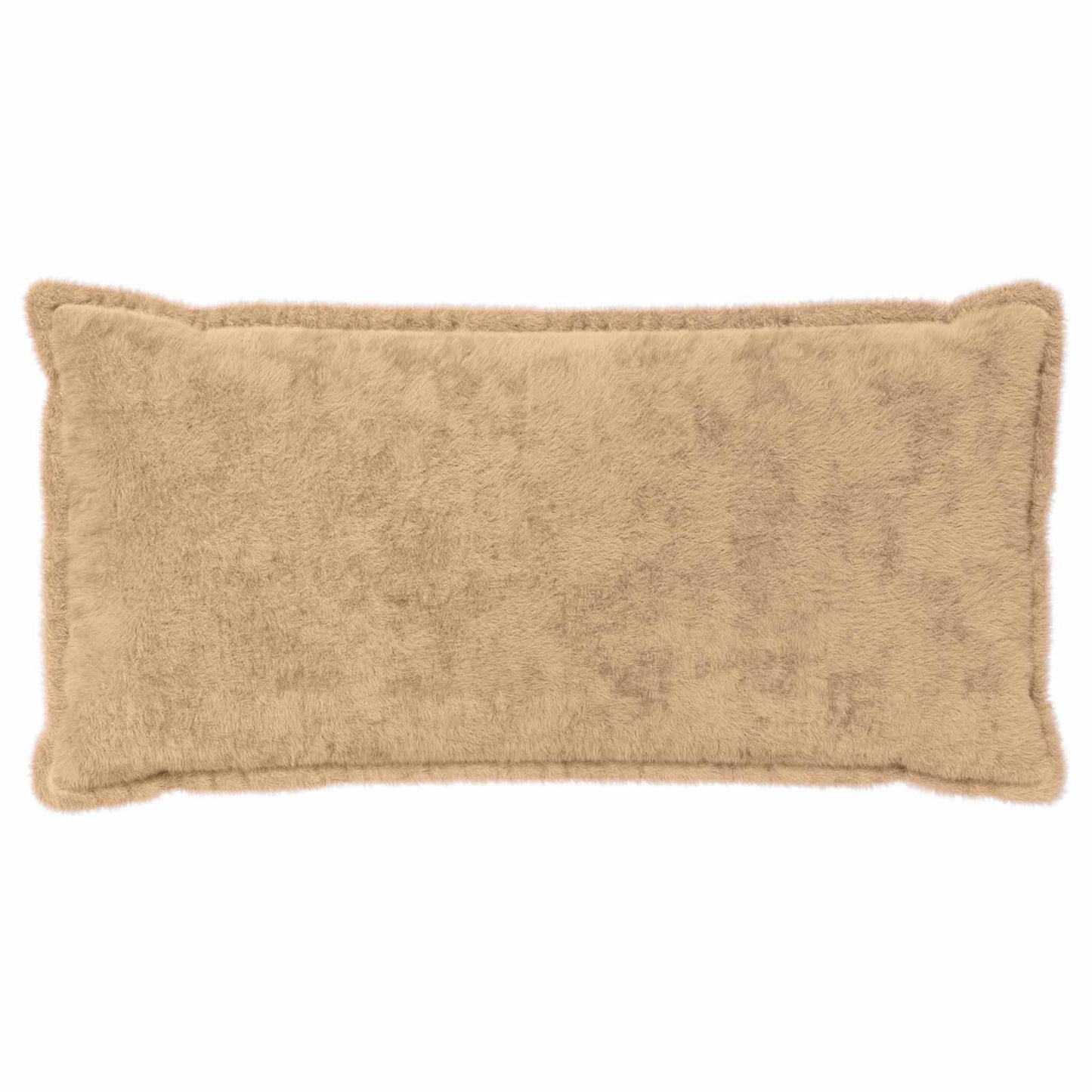 Cushion Cover 12 pcs HOUTEN Cream 40 x 80 cm Faux Rabbit Fur