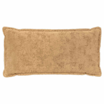 Cushion Cover 2 pcs HOUTEN Taupe 40 x 80 cm Faux Rabbit Fur