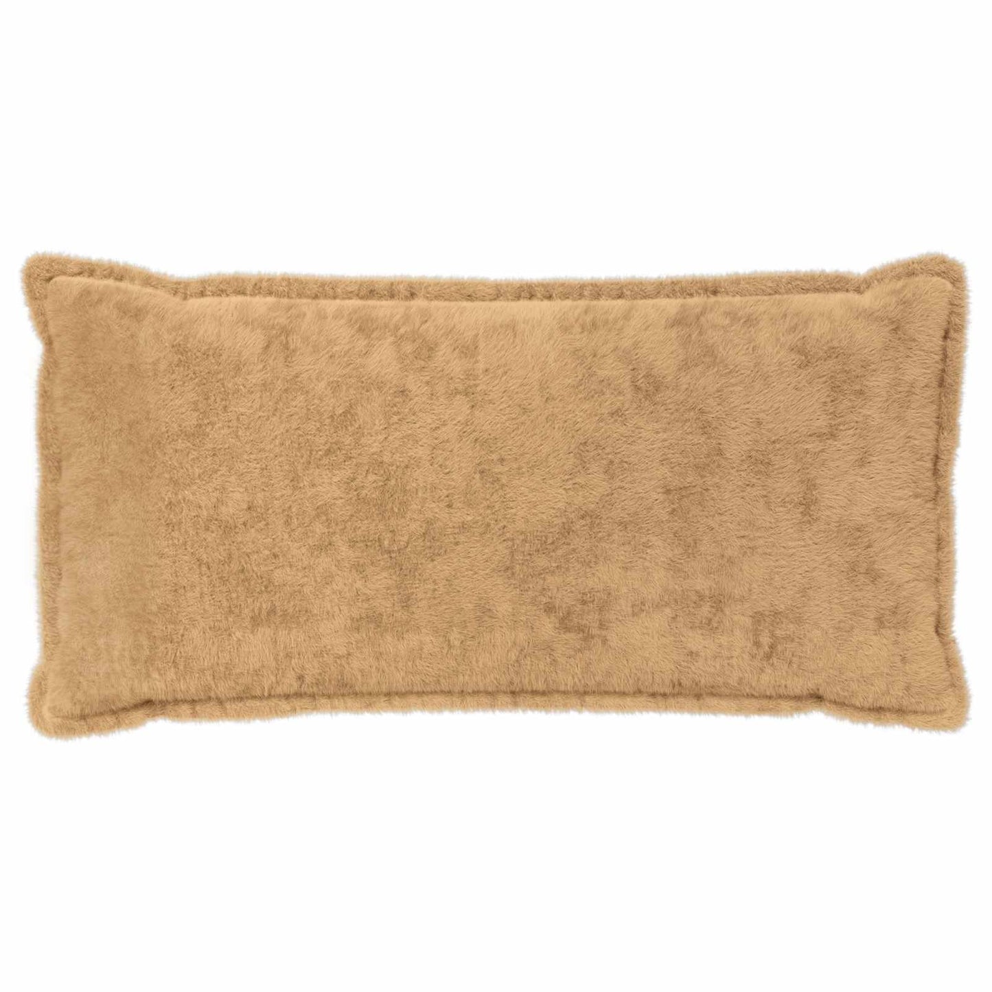 Cushion Cover 6 pcs HOUTEN Taupe 40 x 80 cm Faux Rabbit Fur
