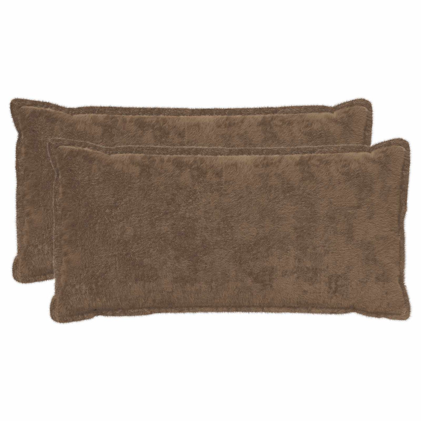 Cushion Cover 2 pcs HOUTEN Light Brown 40 x 80 cm