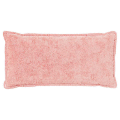 Cushion Cover 12 pcs HOUTEN Pink 40 x 80 cm Faux Rabbit Fur