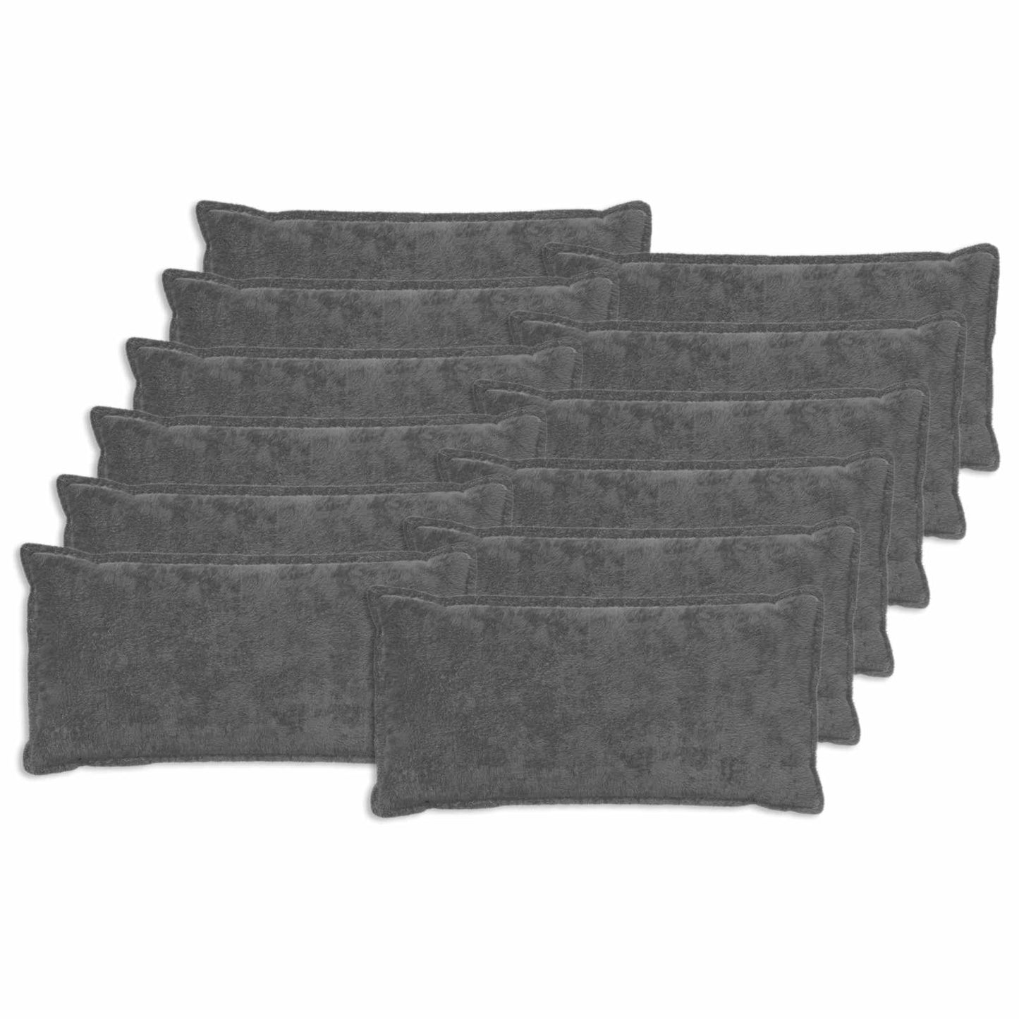 Cushion Cover 12 pcs HOUTEN Dark Grey 40 x 80 cm