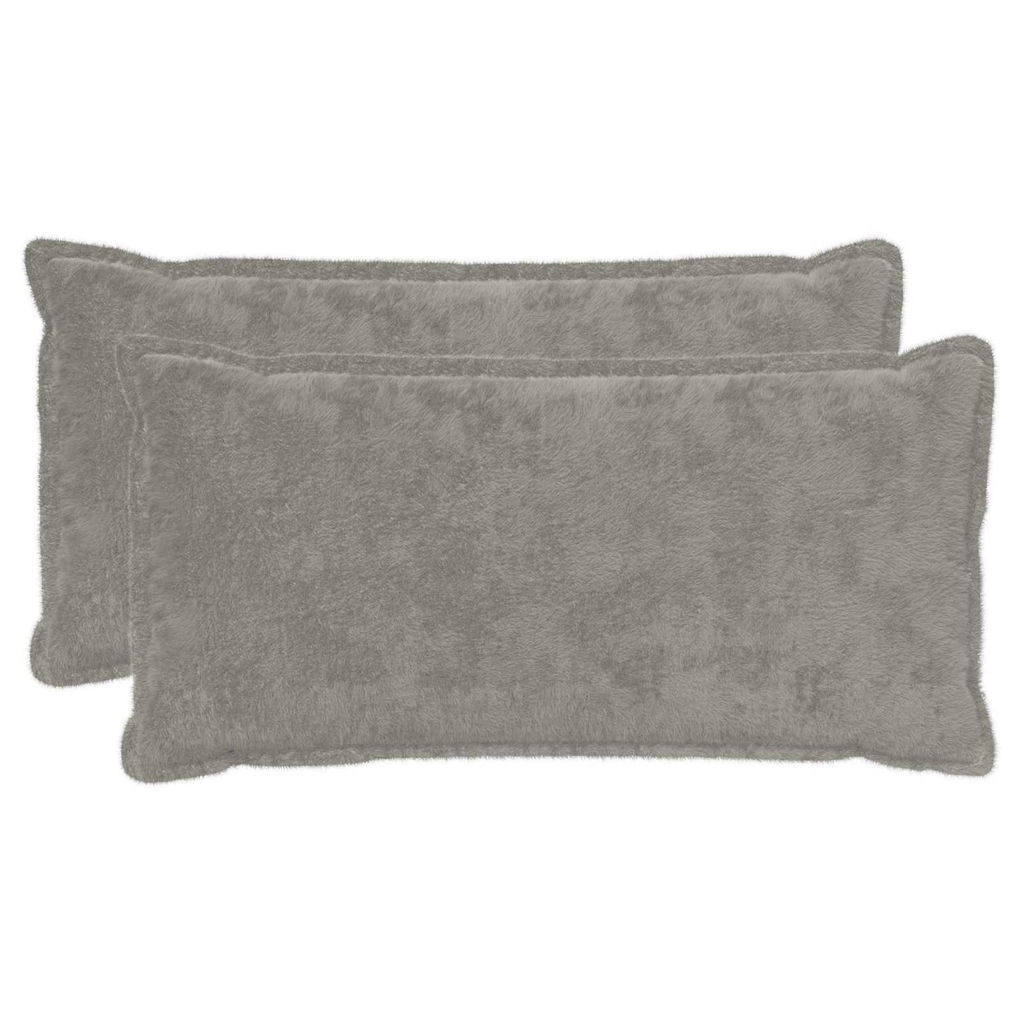 Cushion Cover 2 pcs HOUTEN Light Grey 40 x 80 cm