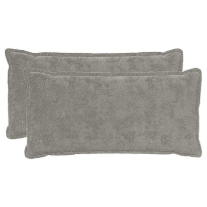 Cushion Cover 2 pcs HOUTEN Light Grey 40 x 80 cm