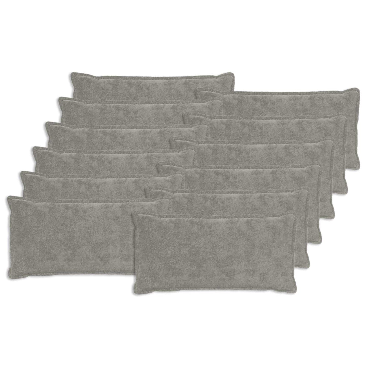 Cushion Cover 12 pcs HOUTEN Light Grey 40 x 80 cm