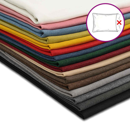 Cushion Cover 12 pcs HOUTEN Black 45 x 45 cm Faux Linen