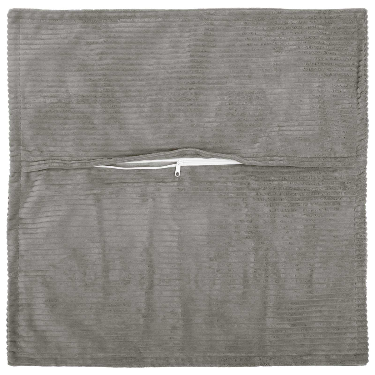 Cushion Cover 12 pcs HOUTEN Light Grey 45 x 45 cm Corduroy