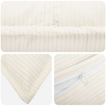 Cushion Cover 6 pcs HOUTEN Cream 45 x 45 cm Corduroy