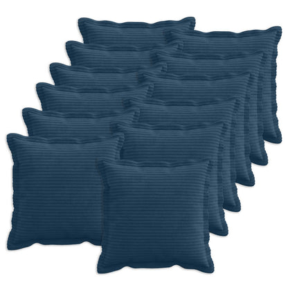 Cushion Cover 12 pcs HOUTEN Navy Blue 45 x 45 cm Corduroy