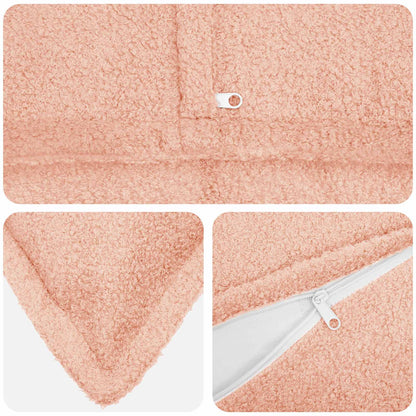 Cushion Cover 12 pcs HOUTEN Pink 45 x 45 cm Bouclé
