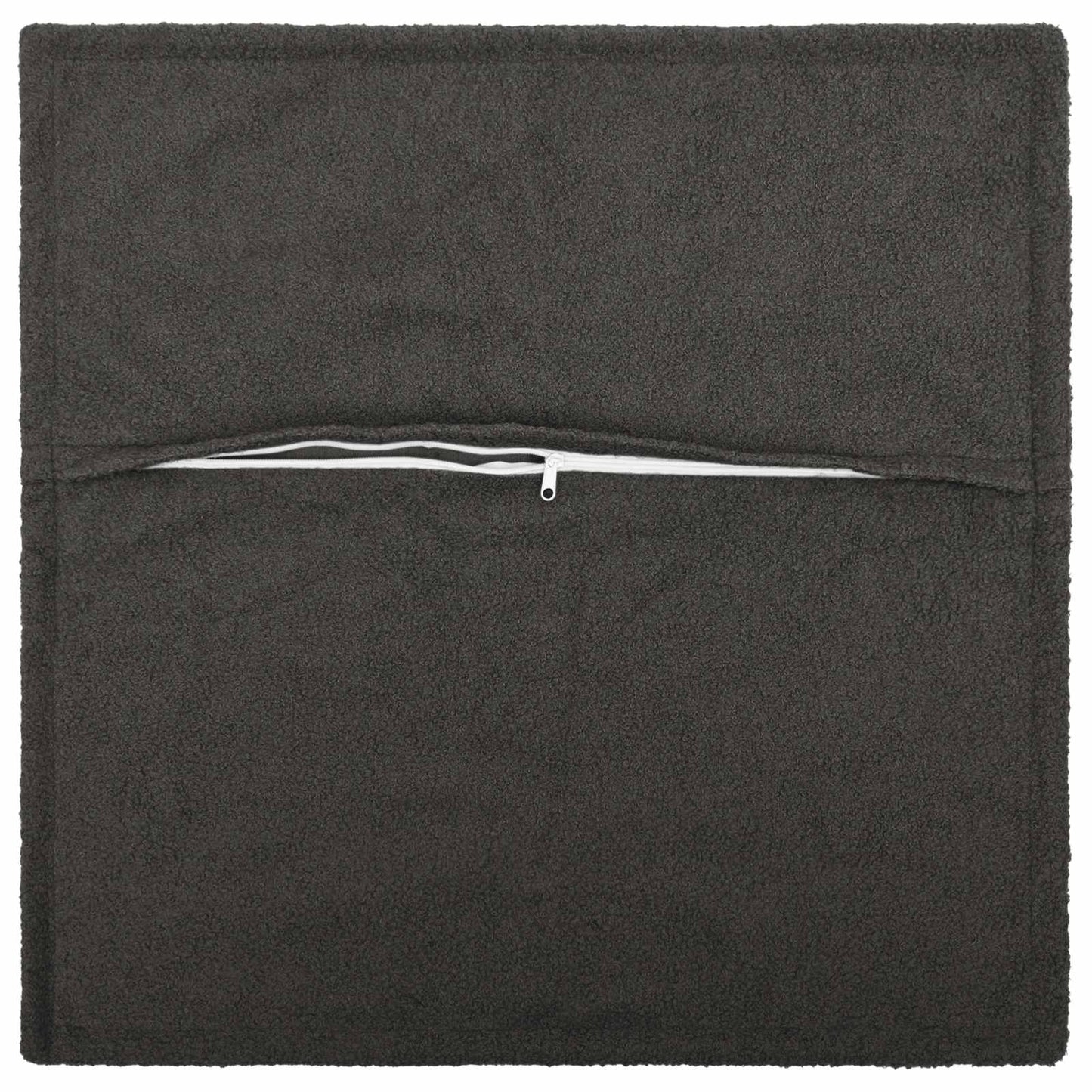 Cushion Cover 6 pcs HOUTEN Dark Grey 45 x 45 cm Bouclé