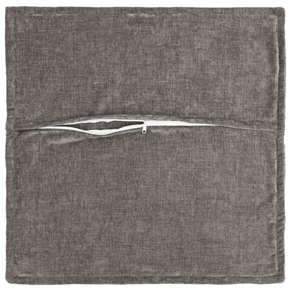 Cushion Cover 6 pcs HOUTEN Dark Grey 45 x 45 cm Chenille Fabric