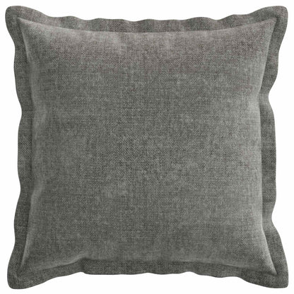 Cushion Cover 6 pcs HOUTEN Dark Grey 45 x 45 cm Chenille Fabric