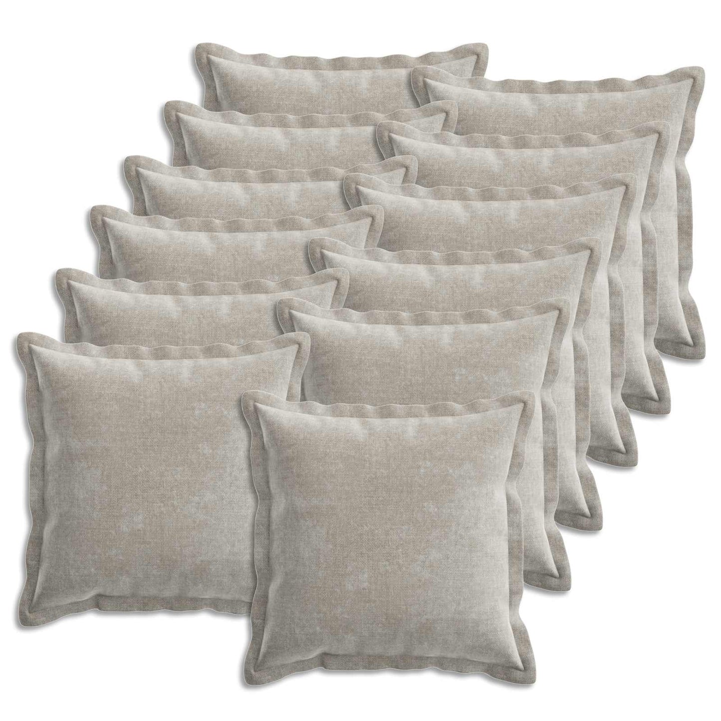Cushion Cover 12 pcs HOUTEN Light Grey 45 x 45 cm