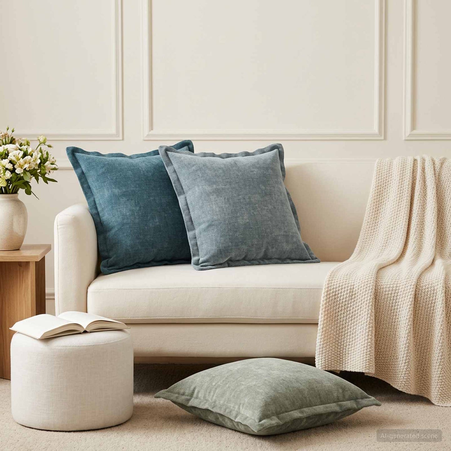 Cushion Cover 6 pcs HOUTEN Light Blue 50 x 50 cm