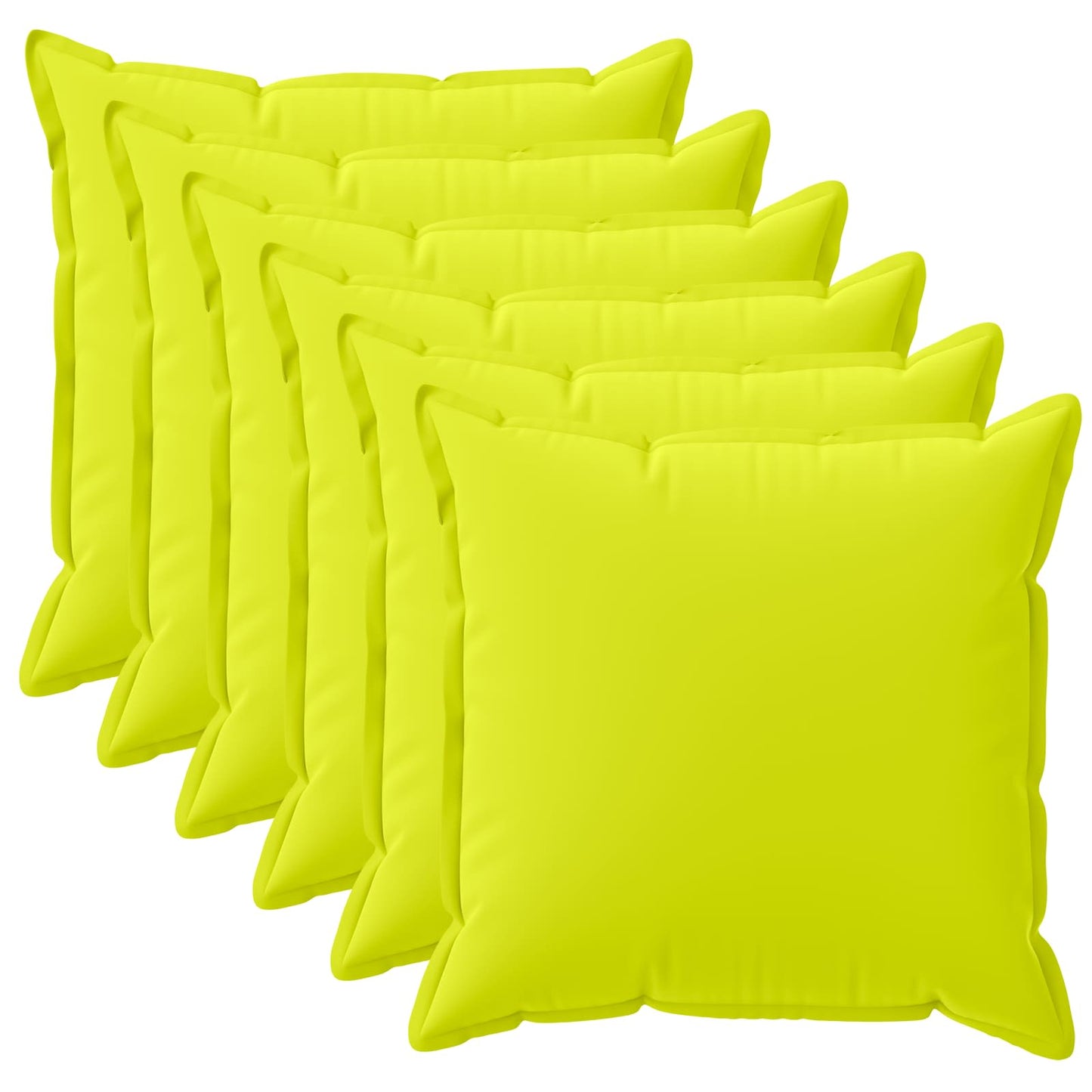 Cushion Cover 6 pcs HOUTEN Bright Green 45 x 45 cm Polyester