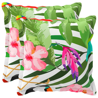 Cushion Cover 2 pcs HOUTEN Black 45 x 45 cm Polyester