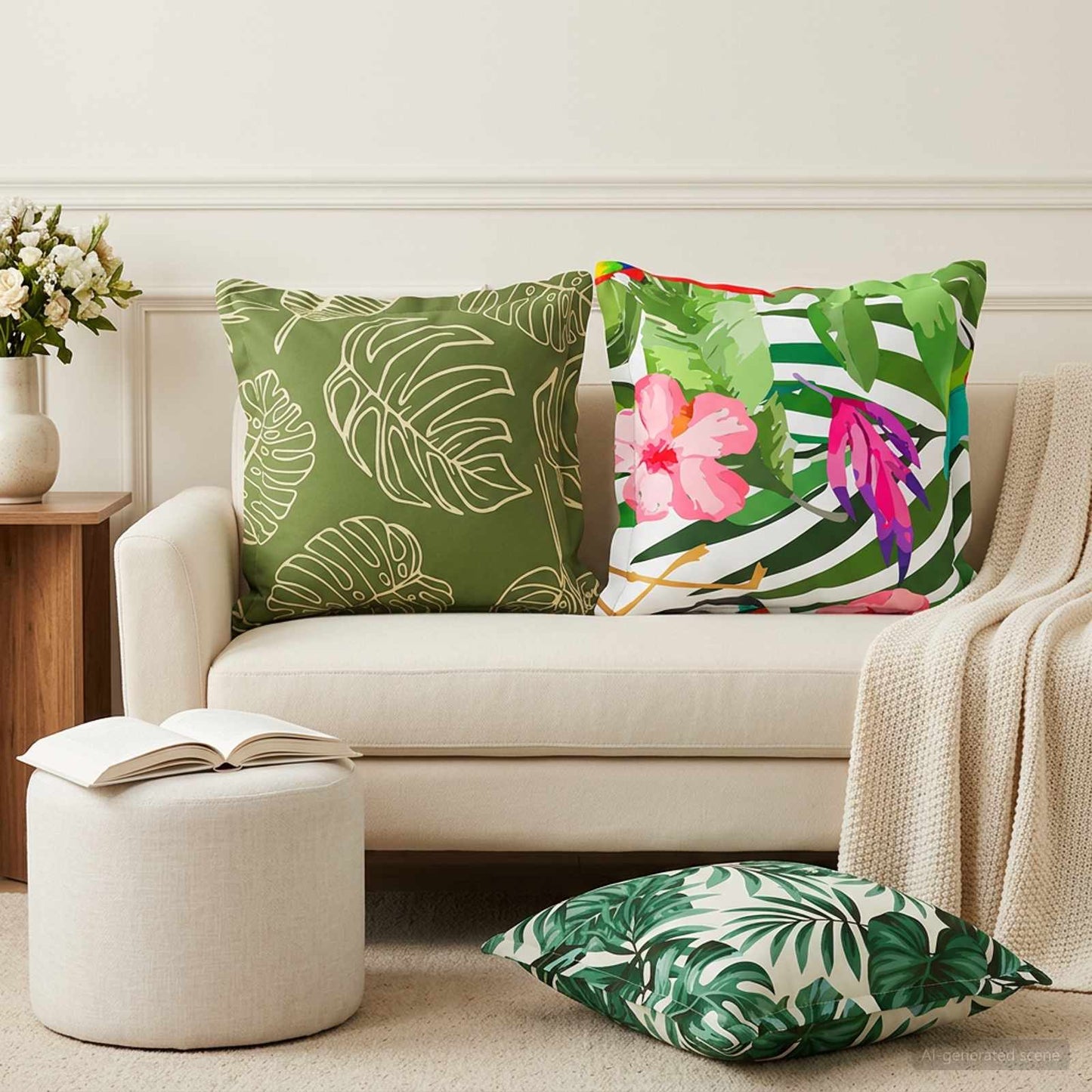 Cushion Cover 12 pcs HOUTEN Multicolour 50 x 50 cm Polyester